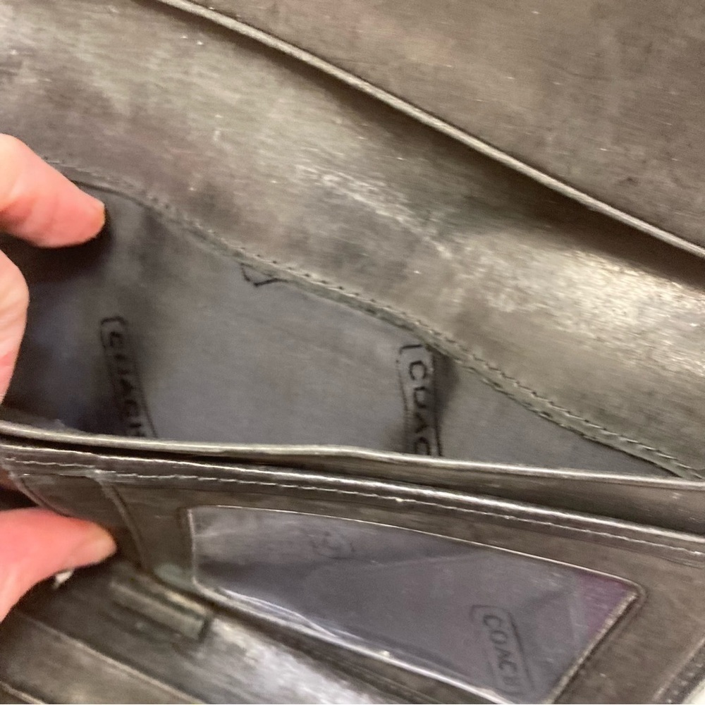 Coach vintage black leather clutch wallet - Picture 9 of 14